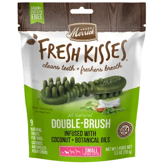 Fresh Kisses Infused With Coconut Oil + Botanical Oils - For Small Dogs (15-25 Lbs) Dog Dental Chews