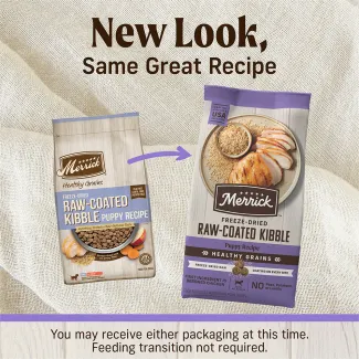 Healthy Grains Freeze-dried Raw-coated Kibble Puppy Recipe - Transition Image