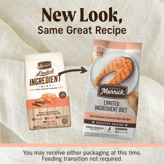 Limited Ingredient Diet Real Salmon &amp; Brown Rice Recipe - Transition Image