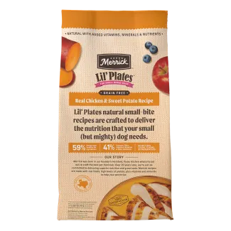 Lil&#039; Plates Grain Free Real Chicken + Sweet Potatoes Recipe - Back of bag