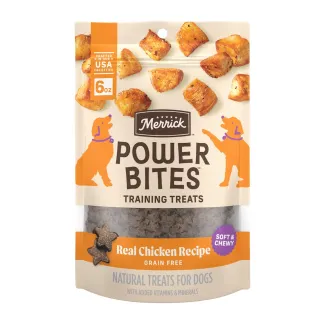 Merrick power bites chicken flavored dog treats